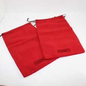 Set of‎ 2 Valentino Red Velvet Dust Bags 14x8 Designer Shoe Storage